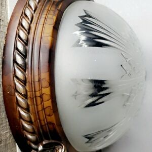 Vintage Frosted Glass Wall Sconce